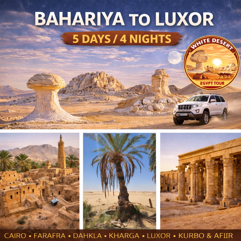 Western Desert Tour from Cairo to Luxor – 5 Day Multi-Oasis Desert Expedition