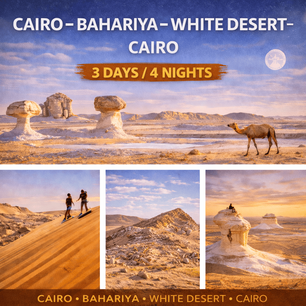 4 Days White Desert Trekking Expedition – Hiking Adventure in Egypt’s Western Desert